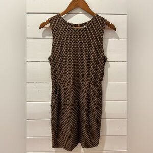 ANONYME navy & brown patterned dress size S